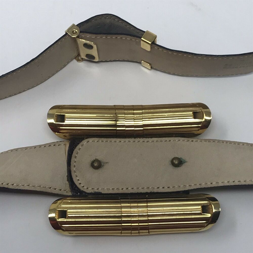 Roberto Dalpra Embossed Belt Brown Genuine Leather Size 36 Women's - Picture 4 of 8